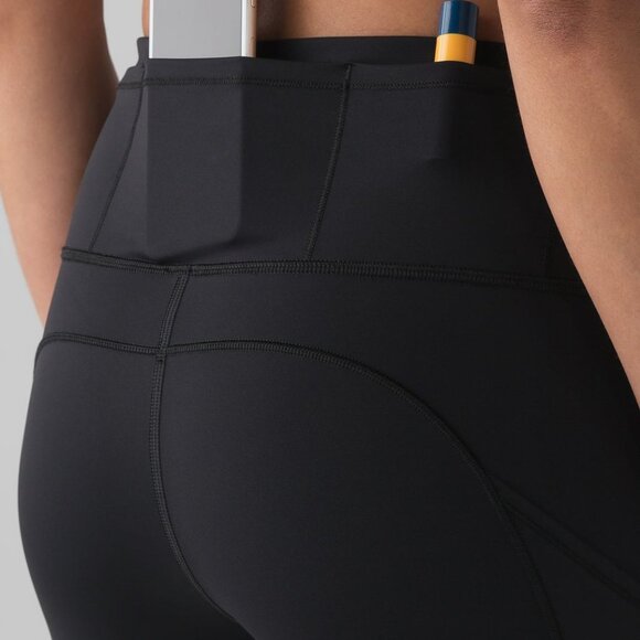 Like new! (Worn once) Lululemon Fast & Free crop black leggings / crops - Picture 4 of 11